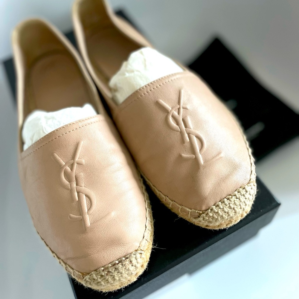 Ysl Nappa Rose Poudre Espadrilles